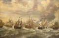 Four Day Battle Folge uit de vierdaagse Zeeslag Willem van de Velde I 1693 Seeschlachten